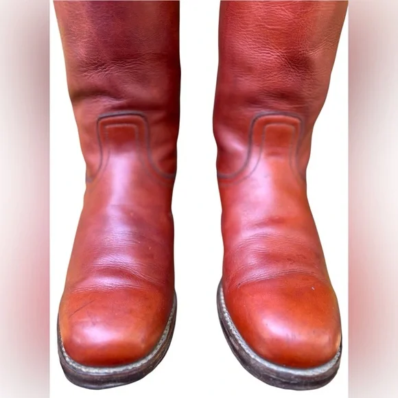 Levi’s-Rare Vintage 70’s campus leather pull-on boots. Men’s 11. Cognac. EUC - Picture 8 of 16